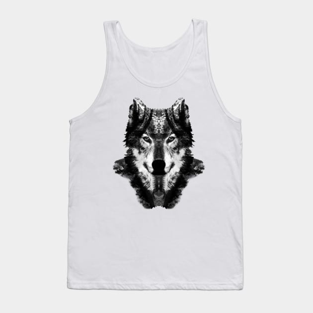 The Black Forrest Wolf Tank Top by ruifaria